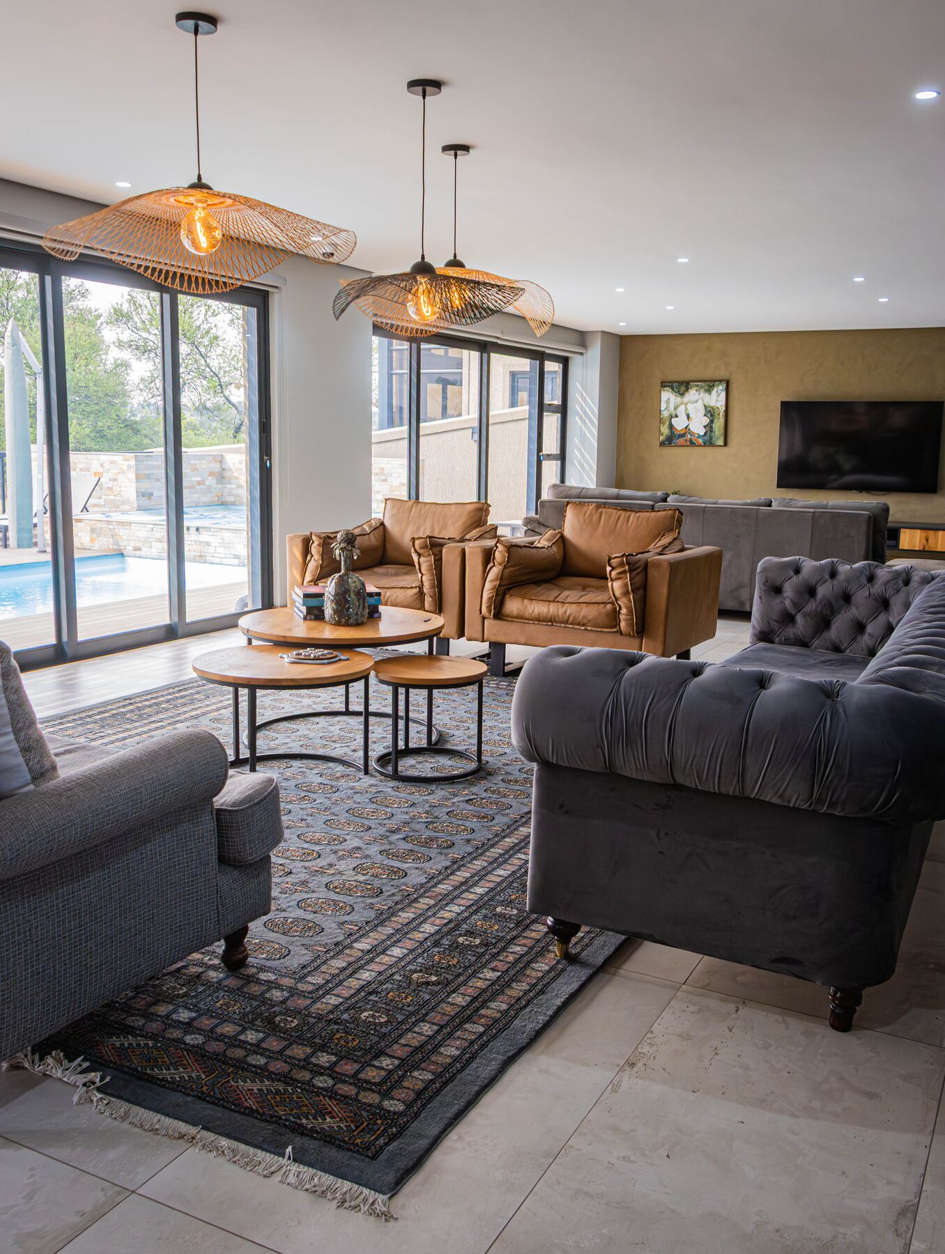 Light-filled living room interior